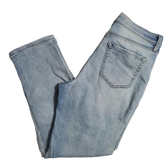 Eunina Rocky High Rise Boyfriend Jeans Distressed Destroyed Lightwash Size 9 - Picture 4 of 10